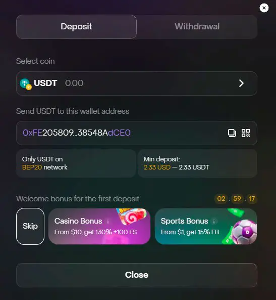 Dexsport Deposit